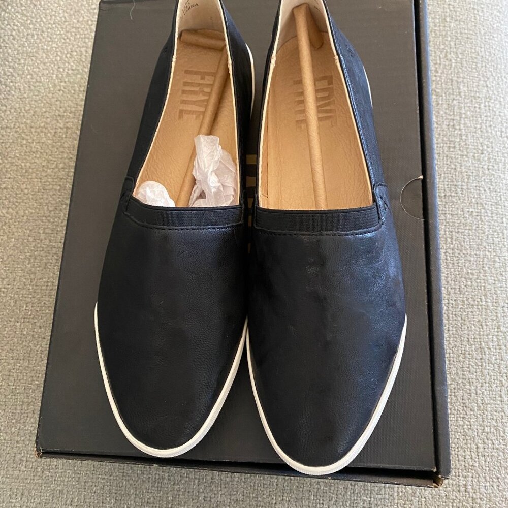 NIB Frye Melania Black Slip On Sneakers 7.5M